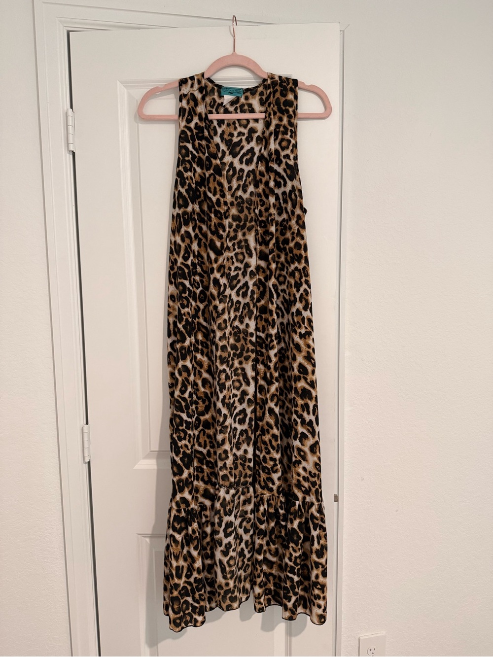 Leopard Print Maxi Dress - Brown & Black
